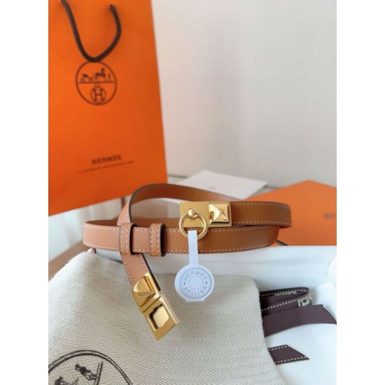 Replica Cintura Hermès Rivale 18 in vitello Epsom color oro imitazione Falso