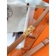 Replica Cintura Hermès Rivale 18 in vitello Epsom color oro imitazione Falso