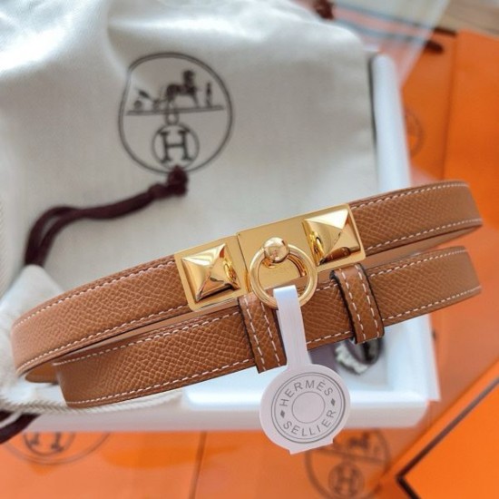 Replica Cintura Hermès Rivale 18 in vitello Epsom color oro imitazione Falso