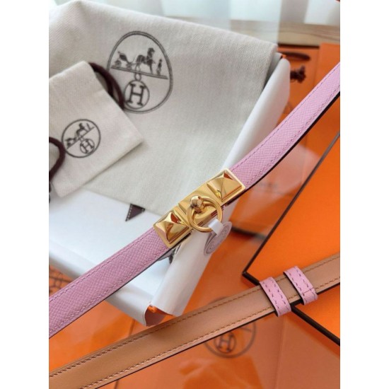 Replica Cintura Hermès Rivale 18 in vitello Epsom color malva Sylvestre imitazione Falso