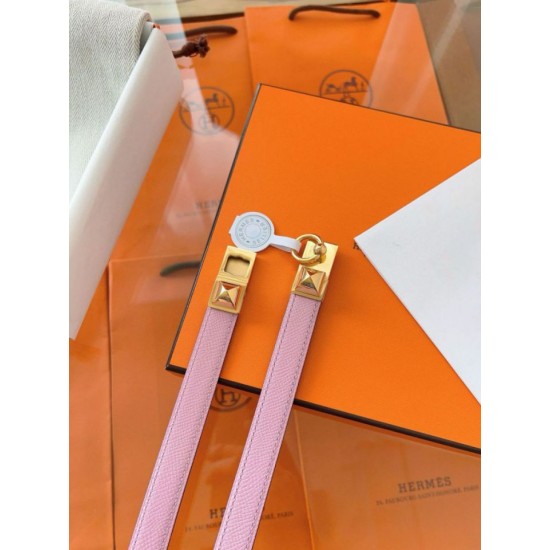 Replica Cintura Hermès Rivale 18 in vitello Epsom color malva Sylvestre imitazione Falso