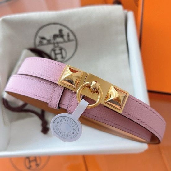Replica Cintura Hermès Rivale 18 in vitello Epsom color malva Sylvestre imitazione Falso