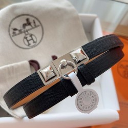 Replica Cintura Hermès Rivale 18 in pelle di vitello Epsom Nero imitazione Falso