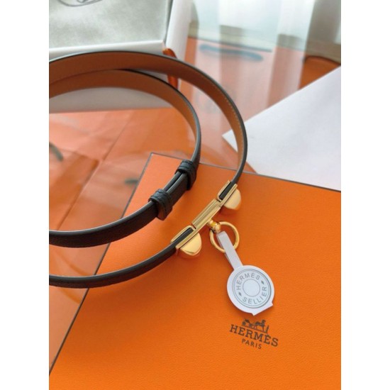 Replica Cintura Hermès Rivale 18 in pelle di vitello Epsom Nero imitazione Falso