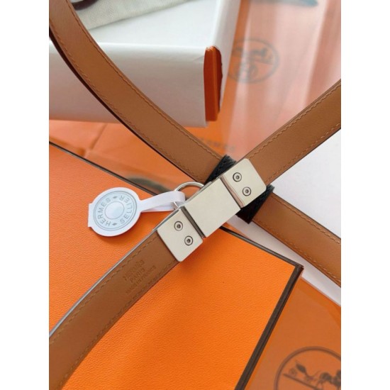 Replica Cintura Hermès Rivale 18 in pelle di vitello Epsom Nero imitazione Falso