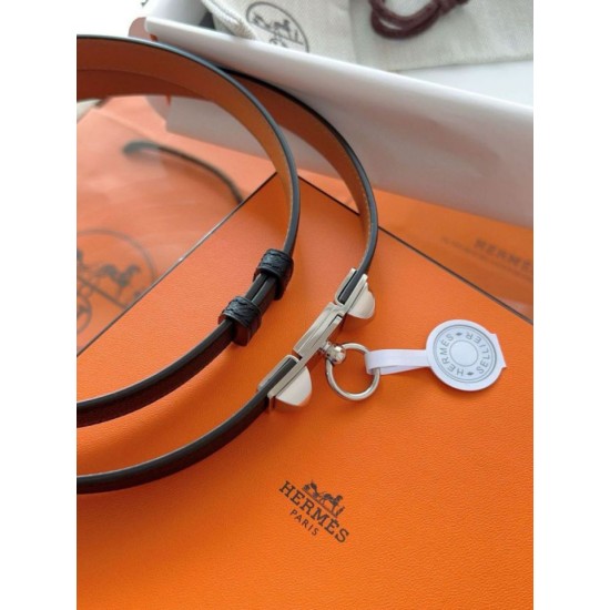 Replica Cintura Hermès Rivale 18 in pelle di vitello Epsom Nero imitazione Falso