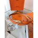 Replica Cintura Hermès Rivale 18 con fibbia Rivale, pelle di vitello Epsom Arancione imitazione Falso