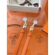 Replica Cintura Hermès Rivale 18 con fibbia Rivale, pelle di vitello Epsom Arancione imitazione Falso