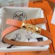 Replica Cintura Hermès Rivale 18 con fibbia Rivale, pelle di vitello Epsom Arancione imitazione Falso