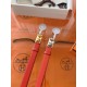 Replica Cintura Hermès Rivale 18 con fibbia Rivale in Epsom rosso Pelle di vitello imitazione Falso