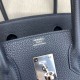 Replica Borsa a spalla Hermès Birkin Light 29 nera Clemence imitazione Falso