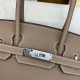 Replica Borsa a spalla Hermes Birkin Light 29 Taupe Clemence imitazione Falso