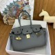 Replica Borsa a spalla Hermès Birkin Light 29 Etain in pelle di vitello Swift imitazione Falso