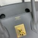 Replica Borsa a spalla Hermès Birkin Light 29 Etain in pelle di vitello Swift imitazione Falso