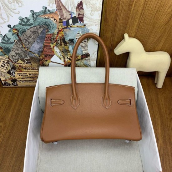 Replica Borsa a spalla Hermès Birkin Light 29 oro in pelle di vitello Swift imitazione Falso