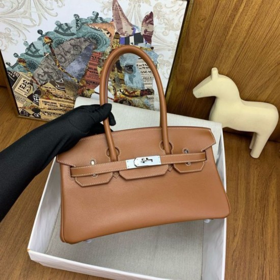 Replica Borsa a spalla Hermès Birkin Light 29 oro in pelle di vitello Swift imitazione Falso