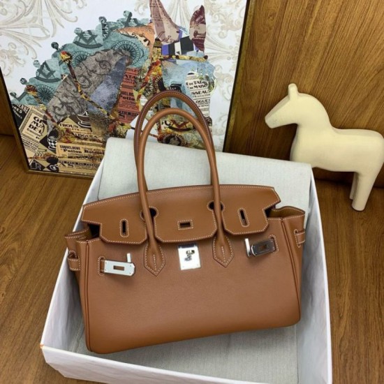 Replica Borsa a spalla Hermès Birkin Light 29 oro in pelle di vitello Swift imitazione Falso