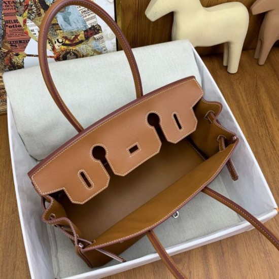 Replica Borsa a spalla Hermès Birkin Light 29 oro in pelle di vitello Swift imitazione Falso