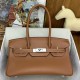 Replica Borsa a spalla Hermès Birkin Light 29 oro in pelle di vitello Swift imitazione Falso