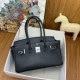 Replica Borsa a spalla Hermès Birkin Light 29 nera in pelle di vitello Swift imitazione Falso