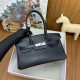 Replica Borsa a spalla Hermès Birkin Light 29 nera in pelle di vitello Swift imitazione Falso