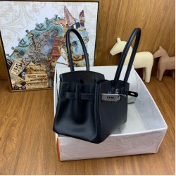 Replica Borsa a spalla Hermès Birkin Light 29 nera in pelle di vitello Swift imitazione Falso
