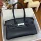 Replica Borsa a spalla Hermès Birkin Light 29 nera in pelle di vitello Swift imitazione Falso