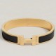 Replica Bracciale Clic HH Hermès in smalto nero imitazione Falso Replica Bracciale Clic HH Hermès in smalto nero imitazione Falso