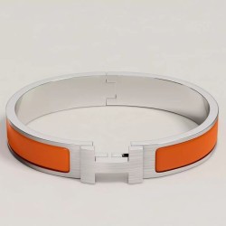 Replica Bracciale Clic HH Hermès in smalto arancione imitazione Falso
