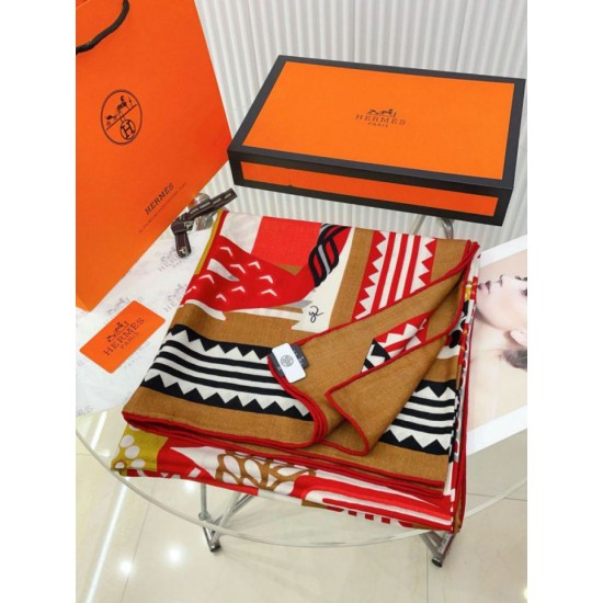 Replica Scialle Hermès Etriers Fantaisie Noisette 140 imitazione Falso