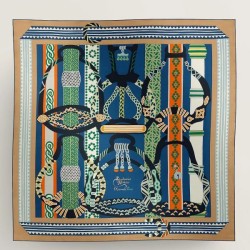 Replica Scialle Hermès Etriers Fantaisie Multicolore 140 imitazione Falso