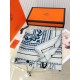 Replica Scialle Hermès Grigio Phaeton's Wheels Bandana 140 imitazione Falso