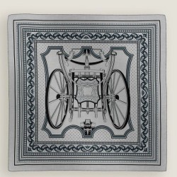 Replica Scialle Hermès Grigio Phaeton's Wheels Bandana 140 imitazione Falso