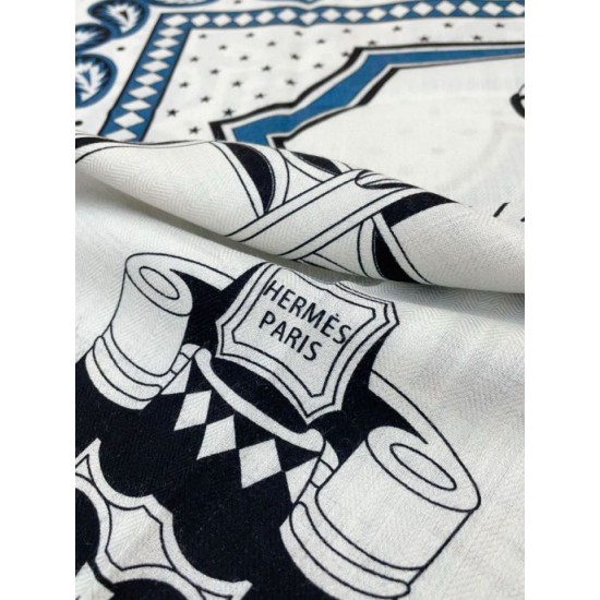 Replica Scialle Hermès Grigio Phaeton's Wheels Bandana 140 imitazione Falso