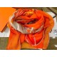 Replica Scialle Hermes Orange Projets Carres 140 imitazione Falso
