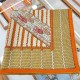 Replica Scialle da dressage Tressage Hermes arancione 140 imitazione Falso