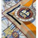 Replica Hermes Beige/Arancione Auto in Equilibrio Scialle 140 imitazione Falso