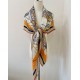 Replica Hermes Beige/Arancione Auto in Equilibrio Scialle 140 imitazione Falso