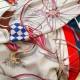 Replica Hermes Beige/Navy Auto in Equilibrio Scialle 140 imitazione Falso