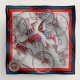 Replica Hermes Beige/Navy Auto in Equilibrio Scialle 140 imitazione Falso