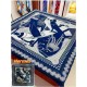 Replica Scialle Bandana Hermes Blue Zuavi e Draghi 140 imitazione Falso