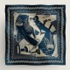 Replica Scialle Bandana Hermes Blue Zuavi e Draghi 140 imitazione Falso