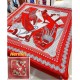 Replica Scialle Bandana Hermes Zuavi e Draghi Rossi 140 imitazione Falso