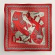 Replica Scialle Bandana Hermes Zuavi e Draghi Rossi 140 imitazione Falso