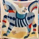 Replica Scialle Hermès Blu My First Galop 140 imitazione Falso