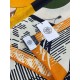 Replica Scialle Hermès Cavalier en Formes Nero/Bianco 140 imitazione Falso