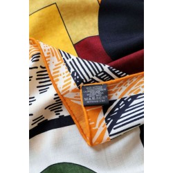 Replica Scialle Hermès Cavalier en Formes Nero/Bianco 140 imitazione Falso