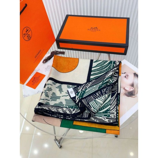 Replica Scialle Hermès Verde Cavalier en Formes 140 imitazione Falso