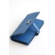 Replica Portafoglio lungo Hermès Bearn fatto a mano in pelle di vitello Epsom blu Francia imitazione Falso