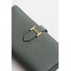 Replica Portafoglio lungo Hermès Bearn fatto a mano in pelle di vitello Epsom verde mandorla imitazione Falso Replica Portafoglio lungo Hermès Bearn fatto a mano in pelle di vitello Epsom verde mandorla imitazione Falso